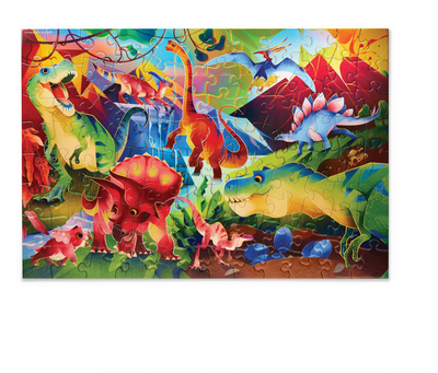 100-Piece Holographic Puzzle - Dinosaur World