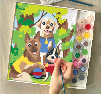 Paint By Number Dogs | Bright Stripes