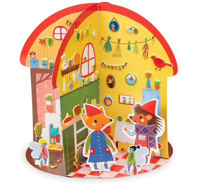 Puffy Sticker 3D Playhouse Mushroom Cottage | Bright Stripes