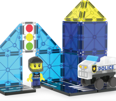 Magnatiles Police Patrol- 20 Piece Set