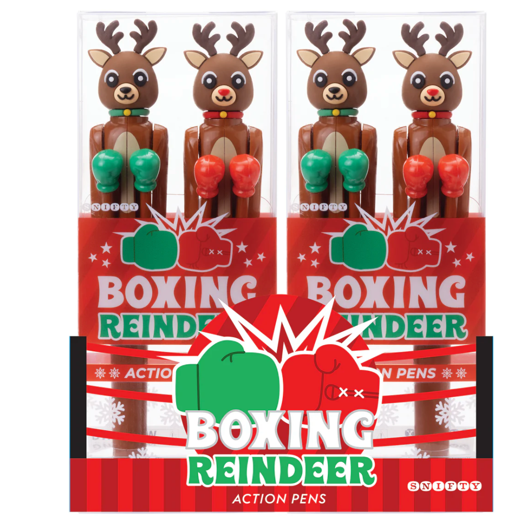 Boxing Reindeer Pens-Set of 2