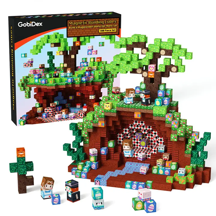 GobiDex Alice Magnetic Building Cubes 100 Pc Set
