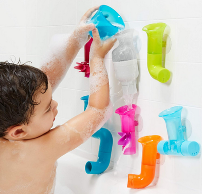 Boon Pipes & Tubes & Cogs Bath Toy Bundle