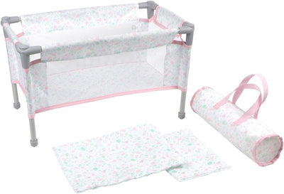 Berenguer Boutique Travel Folding Crib Playpen with Accessories