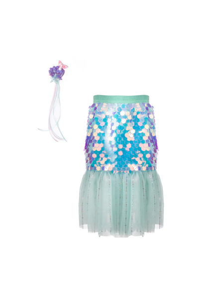 Bling Bling Mermaid Skirt & Hairclip Mint 4/6