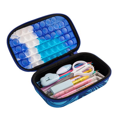 Zip & Pop Storage Box Sensory Pencil Case Blue