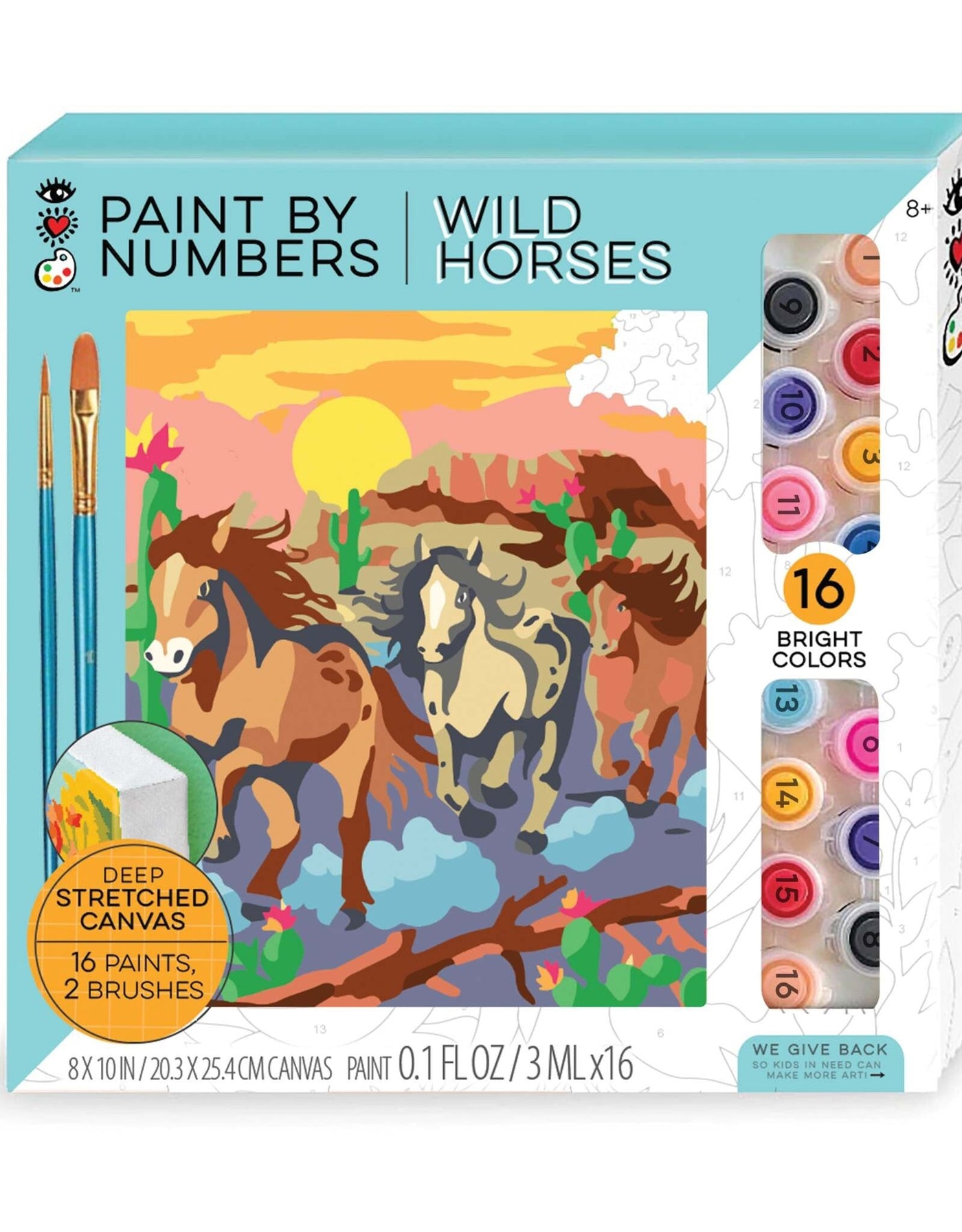 Bright Stripes Paint By Number- Wild Horses