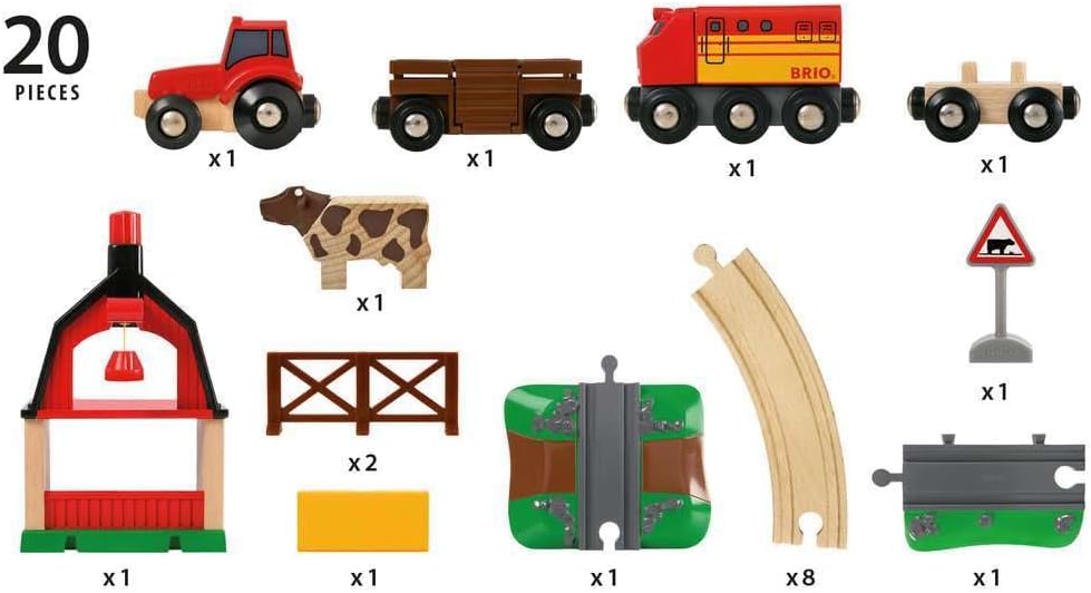 BRIO World Farm Railway Set