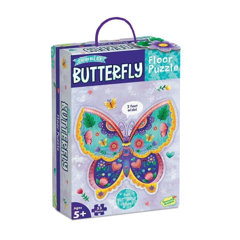 Shimmery Butterfly 53 Piece Floor Puzzle