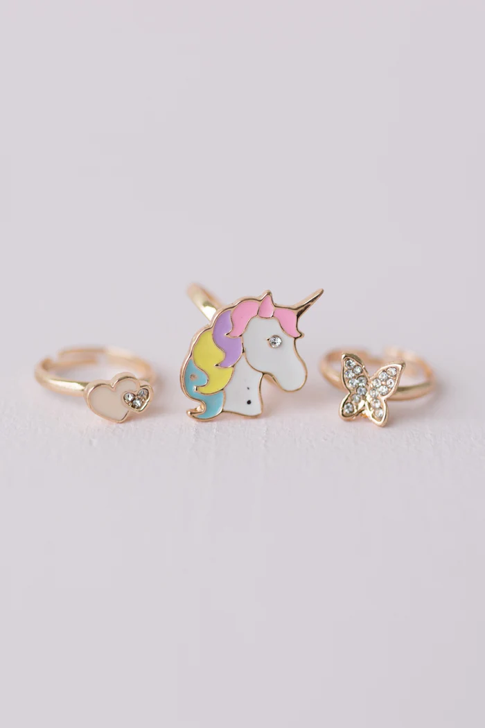 Boutique Unicorn and Butterfly Rings