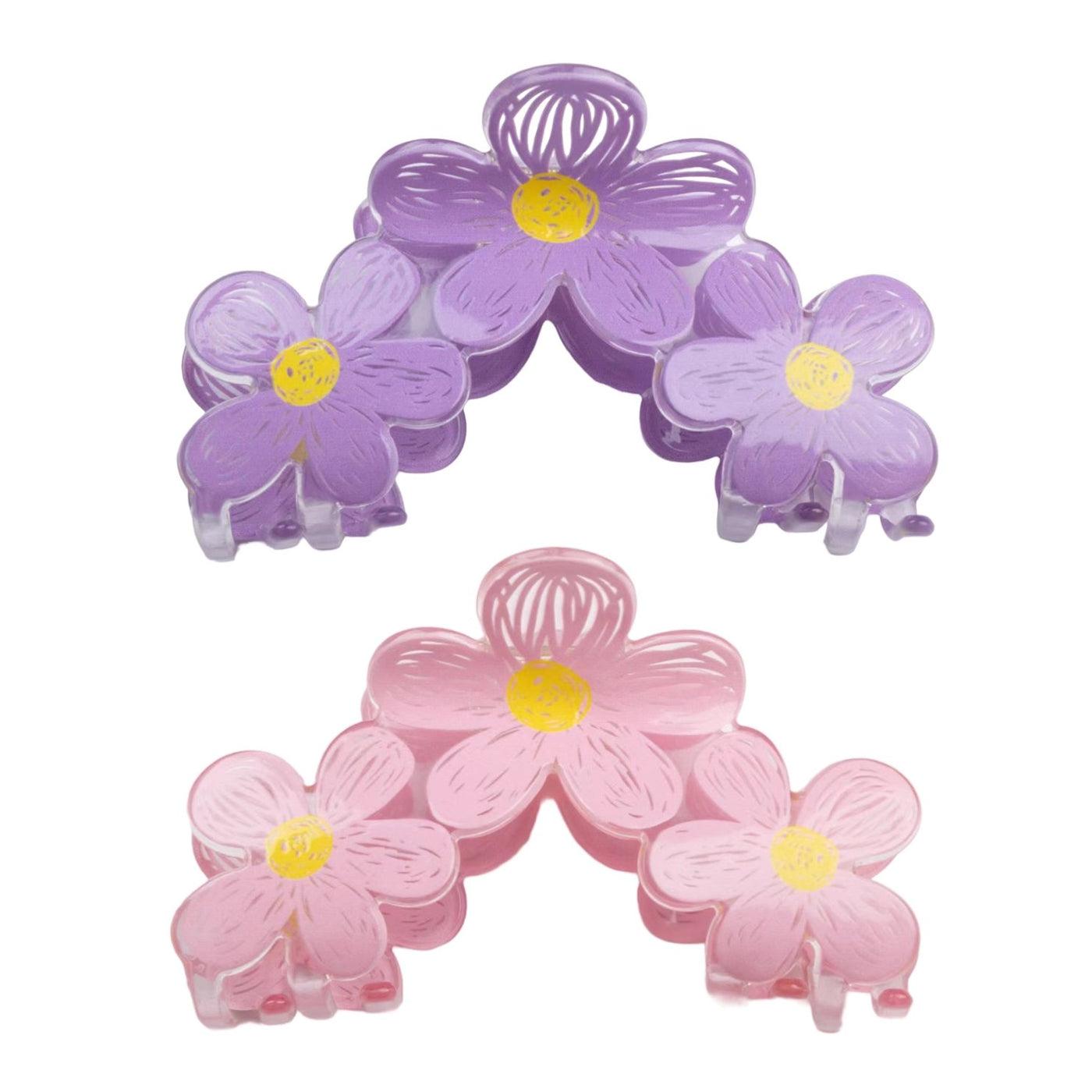 Daisy Trio Pink or Purple Hair Claw