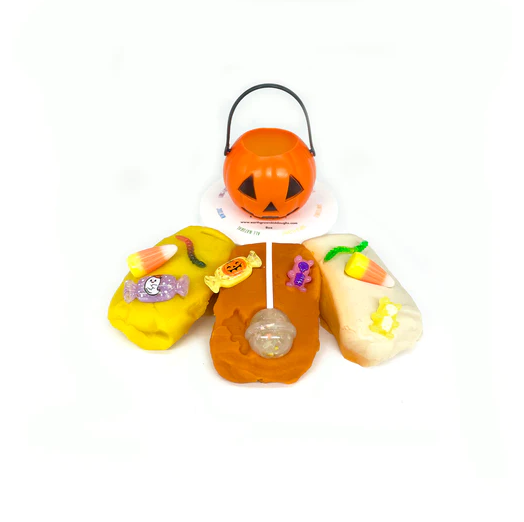 Large Trick or Treat Candy Corn Play Dough Jar