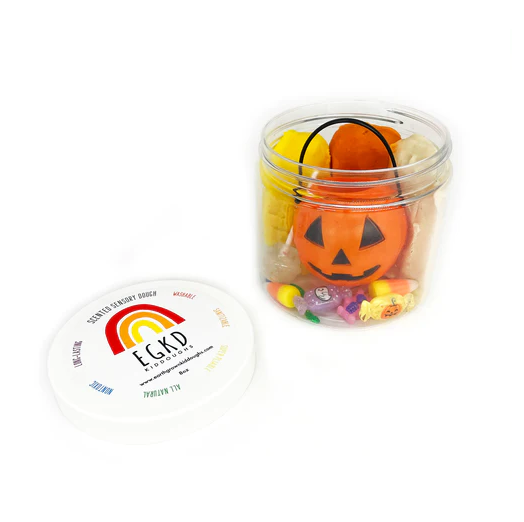 Large Trick or Treat Candy Corn Play Dough Jar