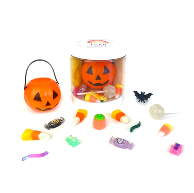 Large Trick or Treat Candy Corn Play Dough Jar