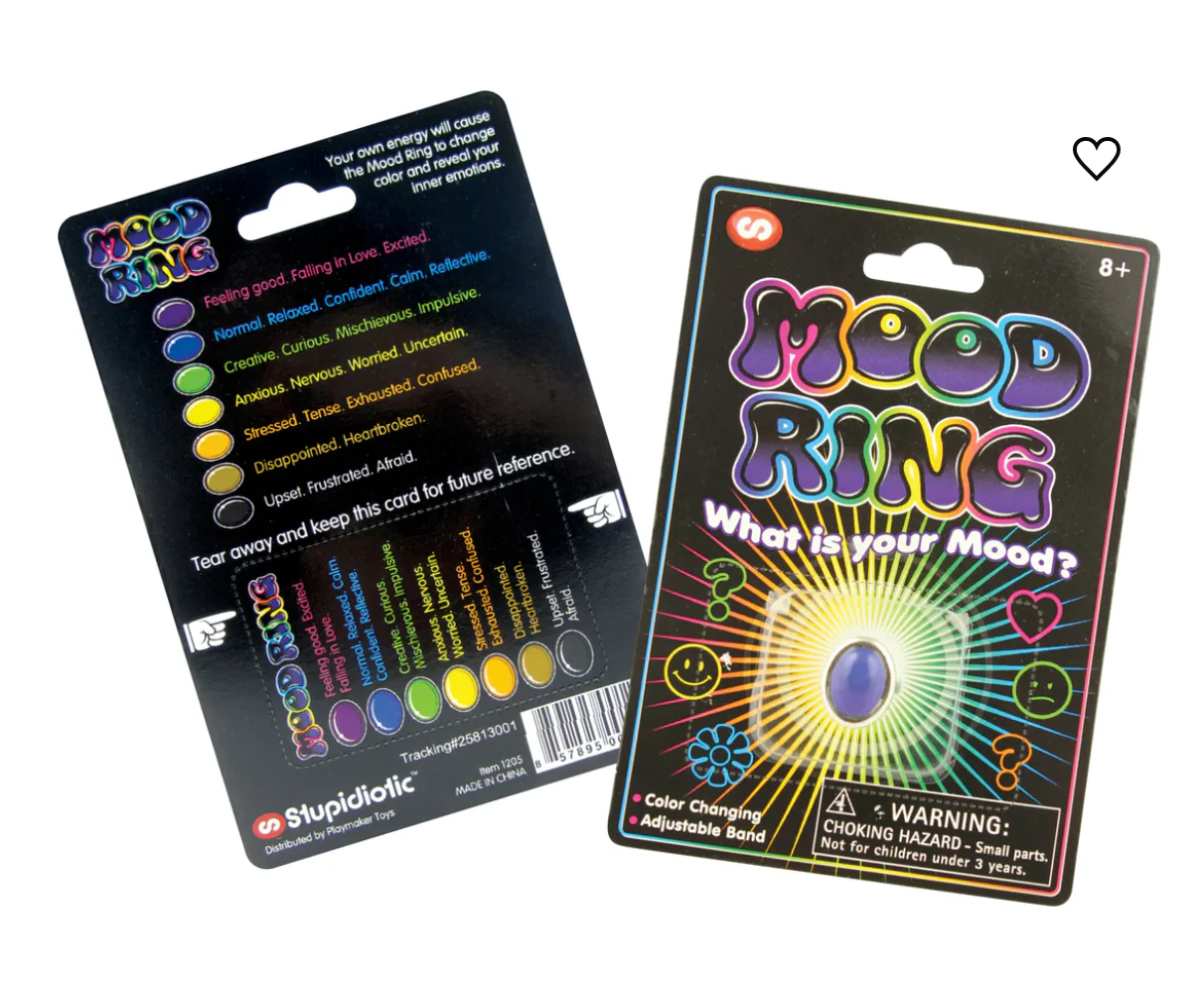 Adjustable Carded Mood Ring