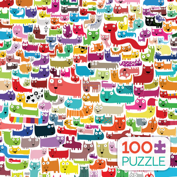 100 Pc Colorful Cats Puzzle