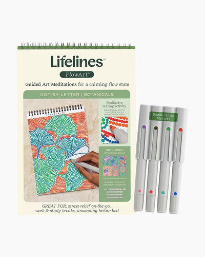 Lifelines FlowArt Guided Meditation Dot-By-Letter | Botanicals