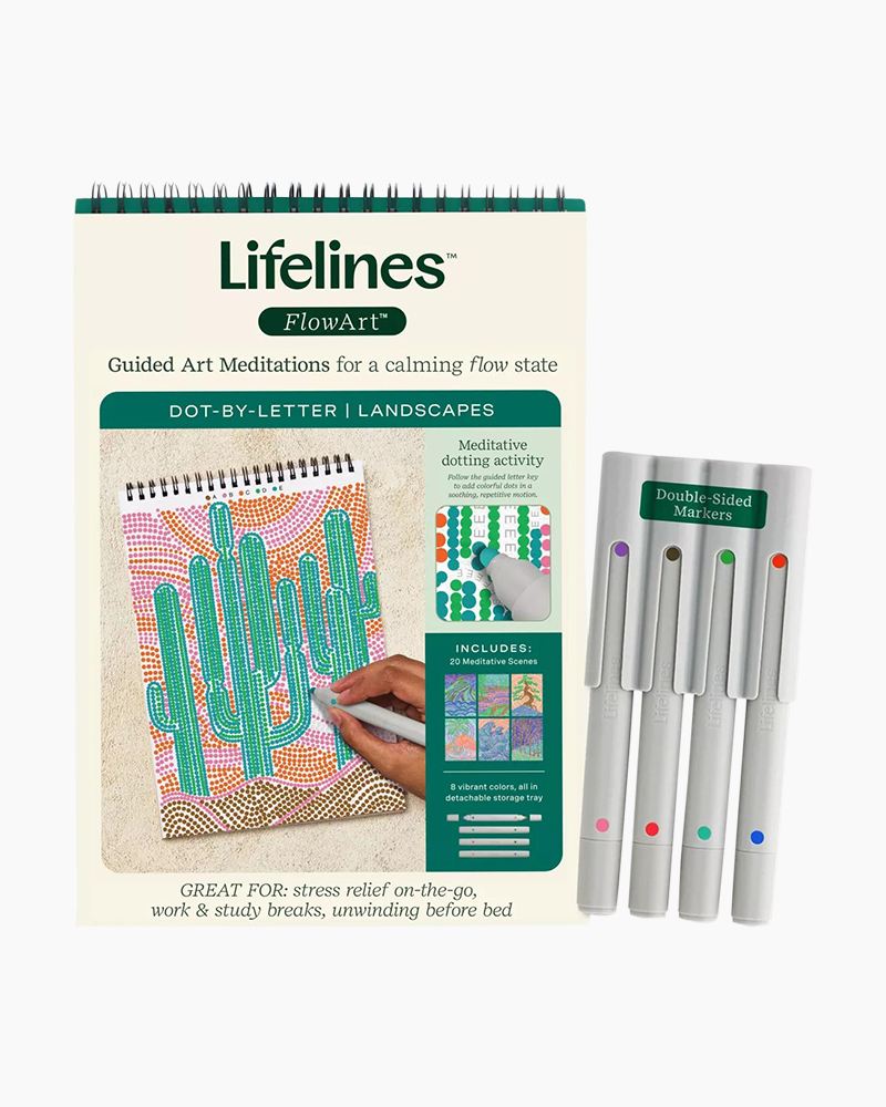 Lifelines FlowArt Guided Meditation Dot-By-Letter | Landscapes