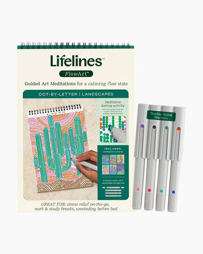 Lifelines FlowArt Guided Meditation Dot-By-Letter | Landscapes