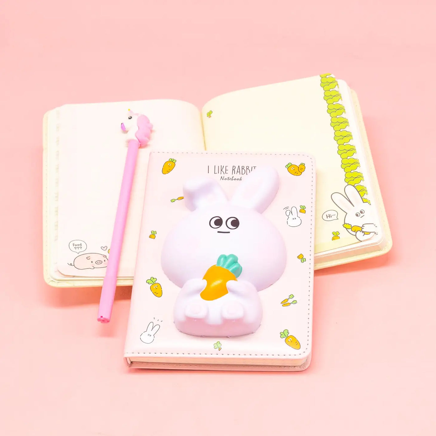 Squishy Hardcover Notebook Bunny