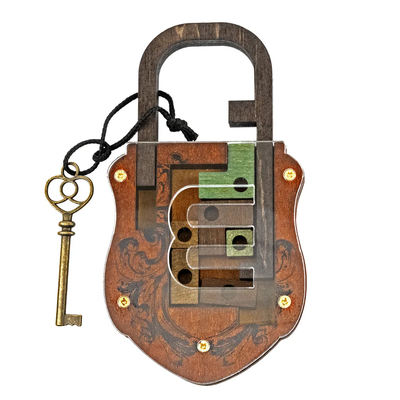 Egyptian Pin Key and Lock Puzzle