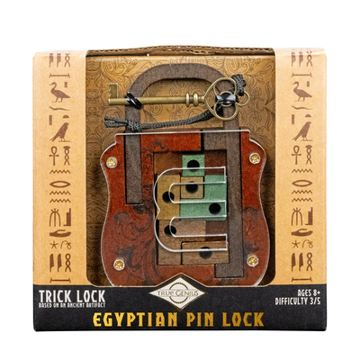 Egyptian Pin Key and Lock Puzzle