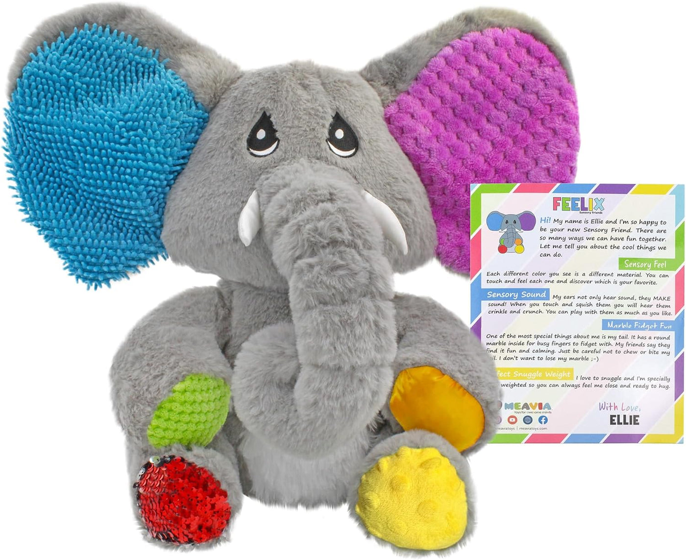 MEAVIA Ellie the Sensory Elephant Plush