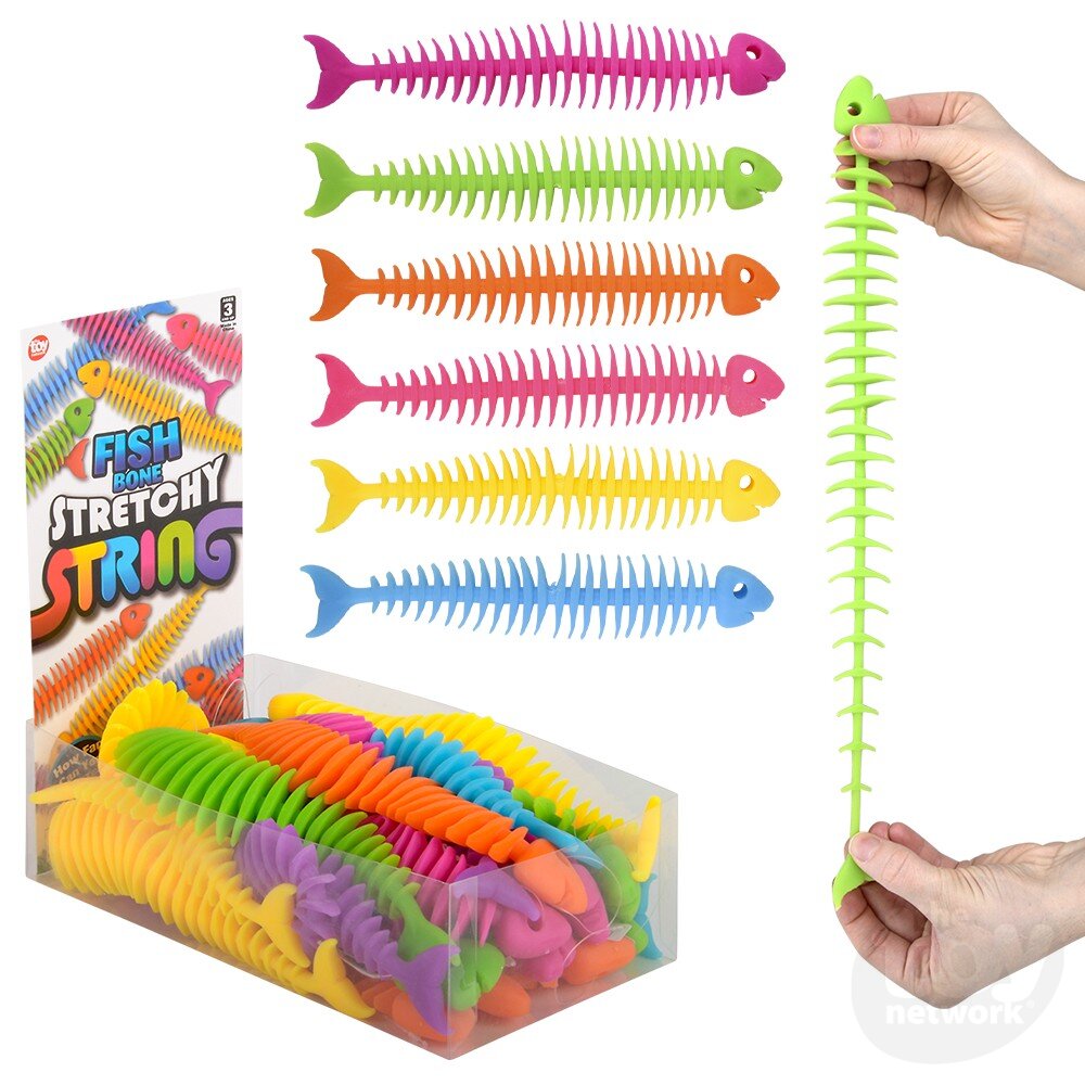 9.25" Stretchy String Fishbone Sensory Toy
