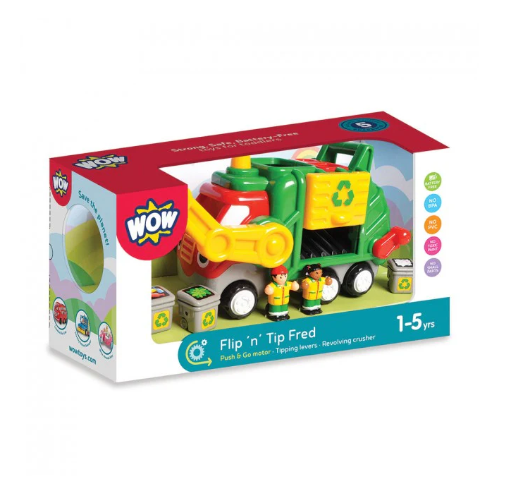 WOW Toys Flip 'N Tip Fred Recycling Truck