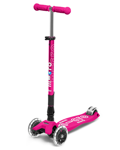 Micro Mini LED Foldable Scooter- Pink