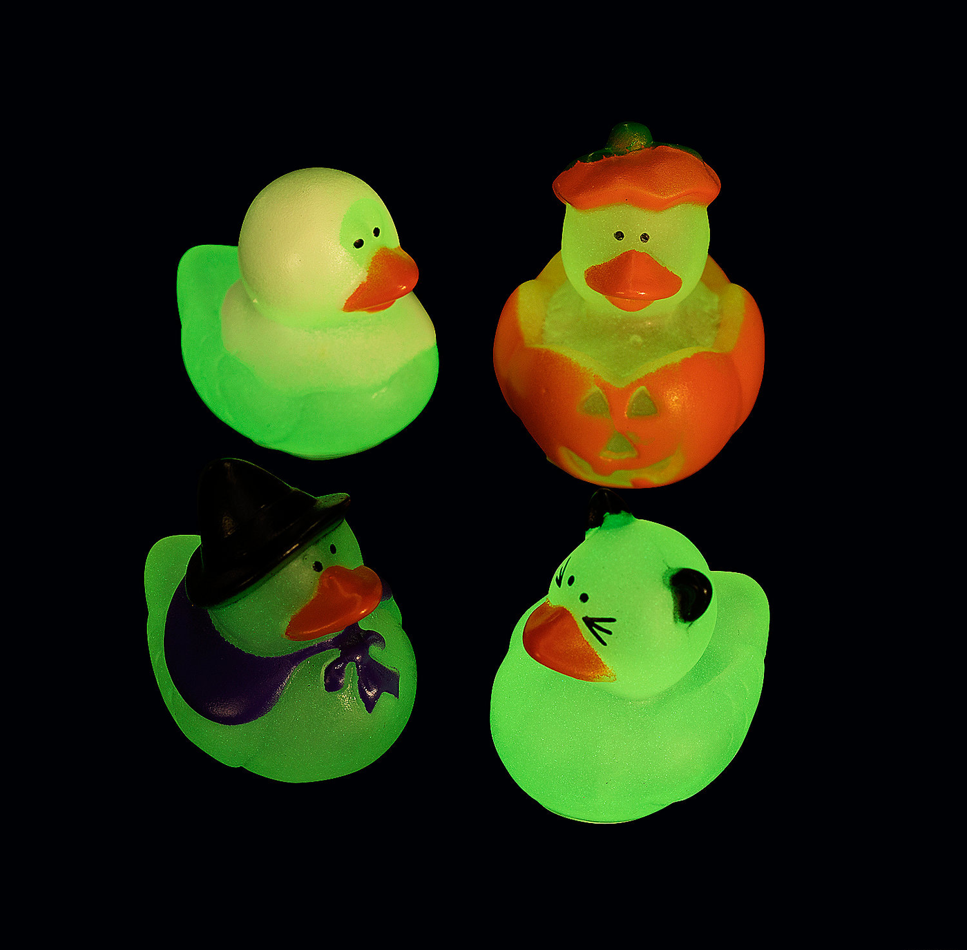 Mini Glow In The Dark Halloween Rubber Duckies