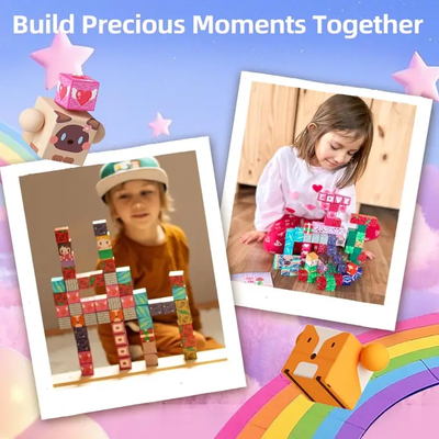 GobiDex Heart Blocks Magnetic Building Cubes 100 Pc Set