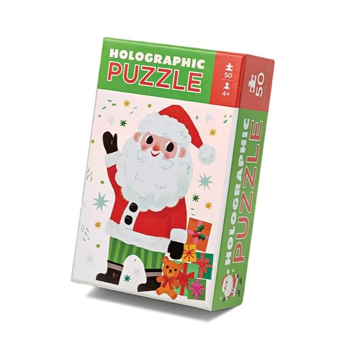 50 Piece Holographic Santa Puzzle