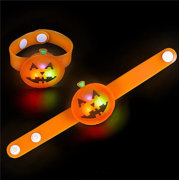 Light Up Jack-O-Lantern Snap Bracelet