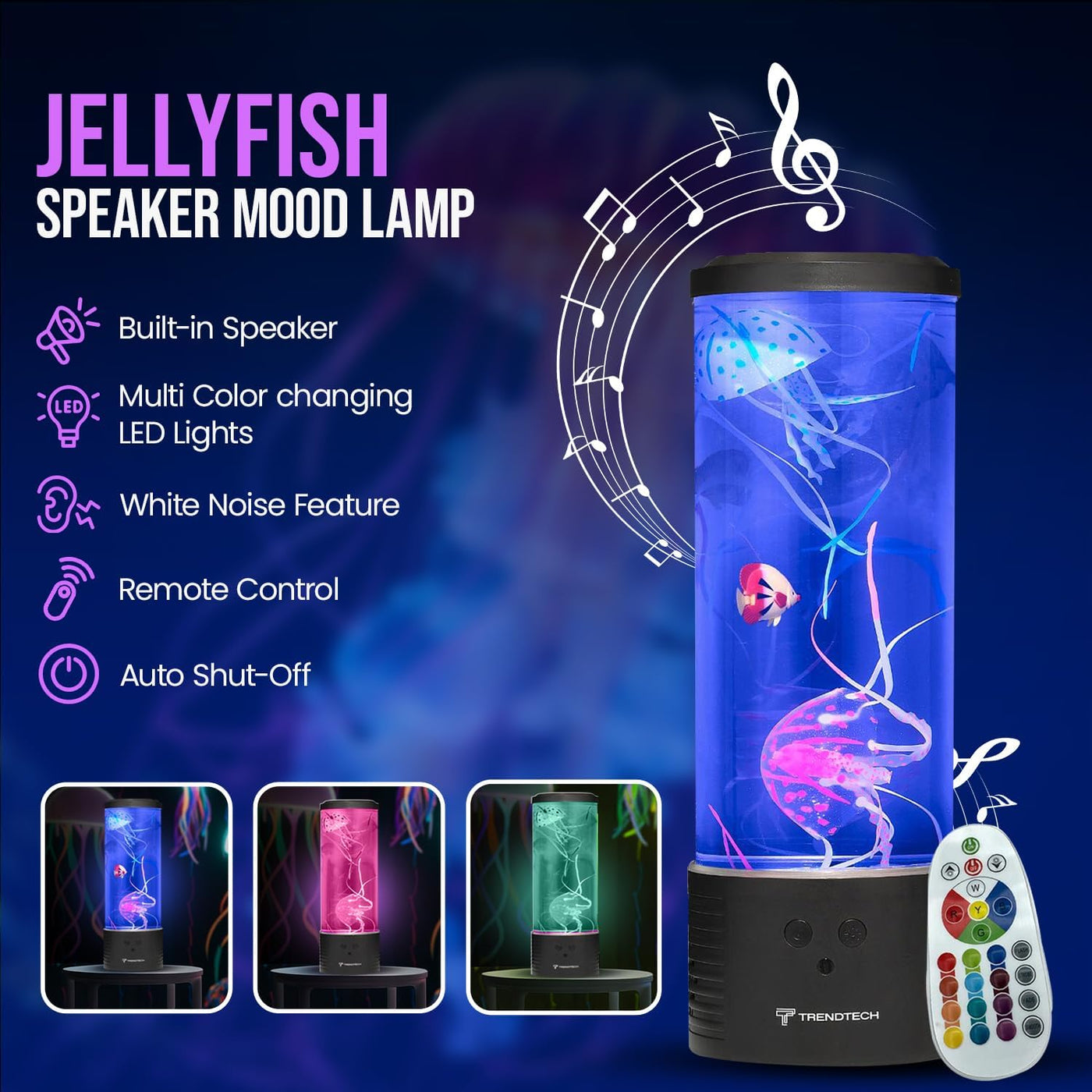 Jellyfish Mood Lamp and Wireless Speaker