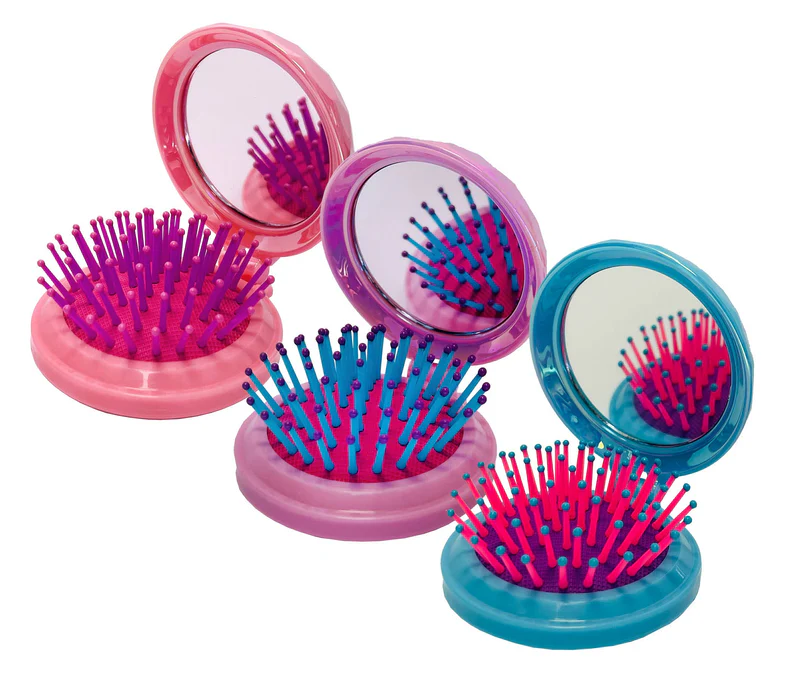Jeweled Mirror Hair Brush and Mirror