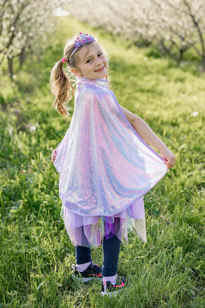 Lilac Sequins Cape (5-6)