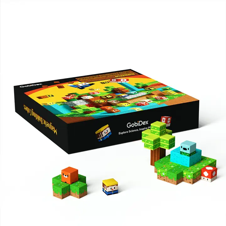 GobiDex Lumberjack Magnetic Building Cubes 100 Pc Set