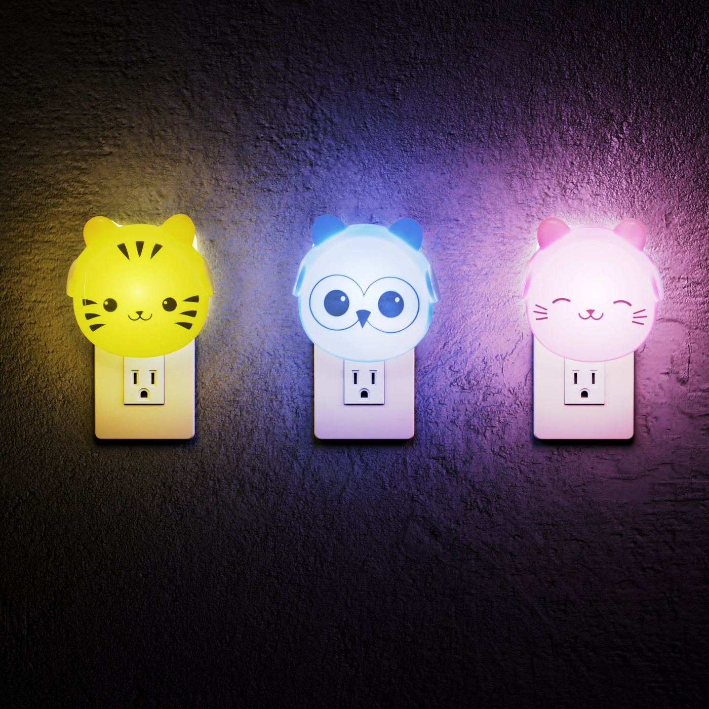 LumiGlow Wall Night Lights 3 Pack