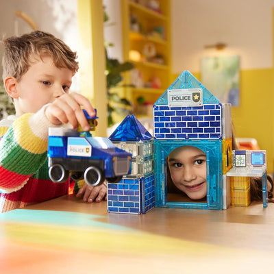 Magnatiles Police Station - 35 Piece Set