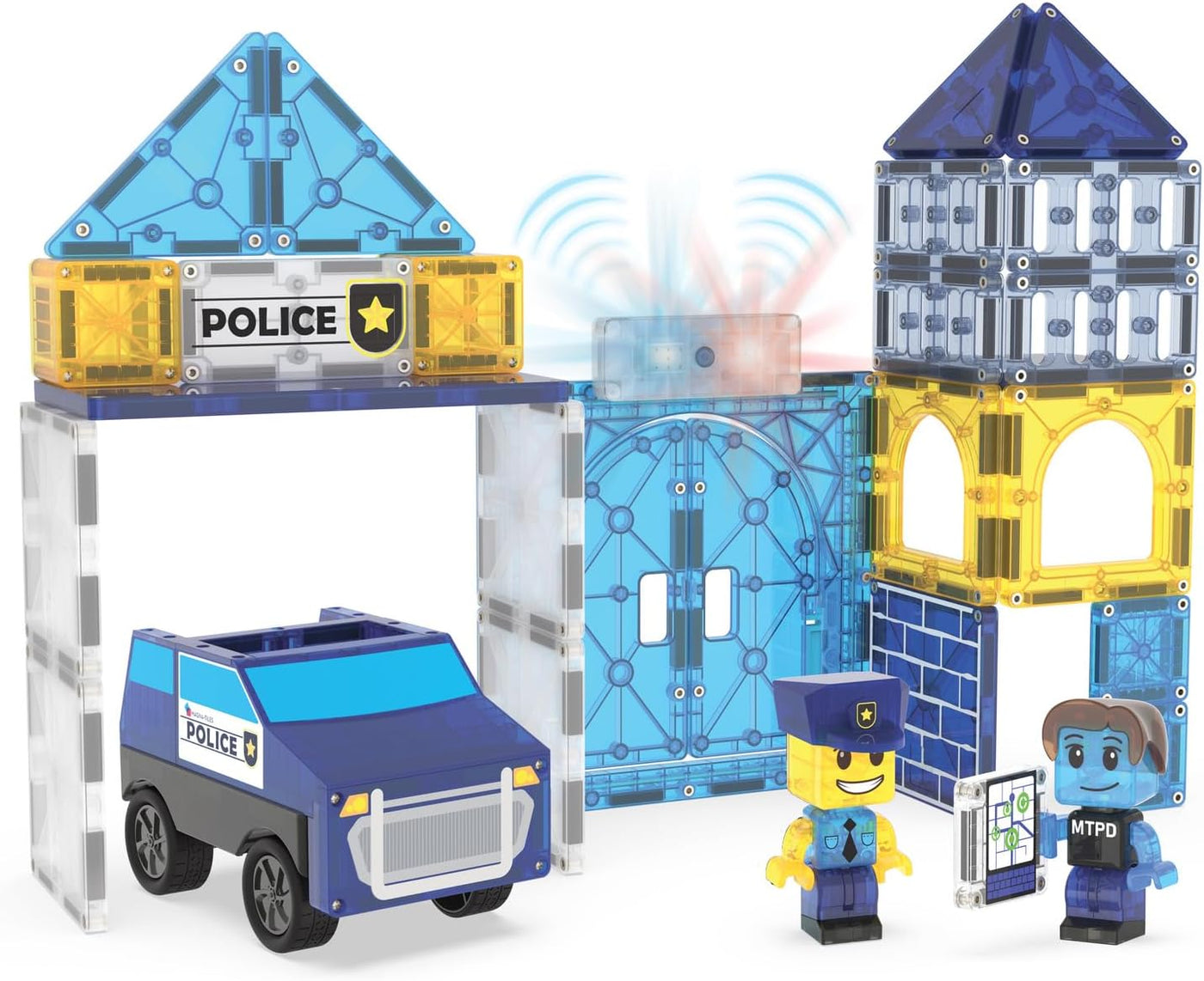 Magnatiles Police Station - 35 Piece Set