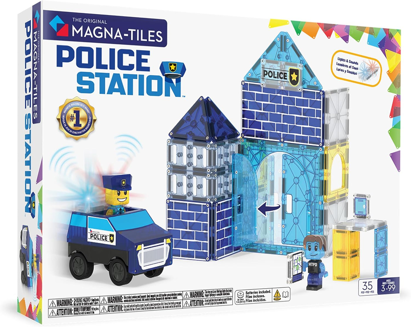 Magnatiles Police Station - 35 Piece Set