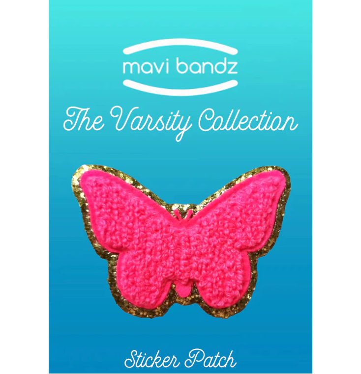 Varsity Collection Pink Butterfly Sticker Patch