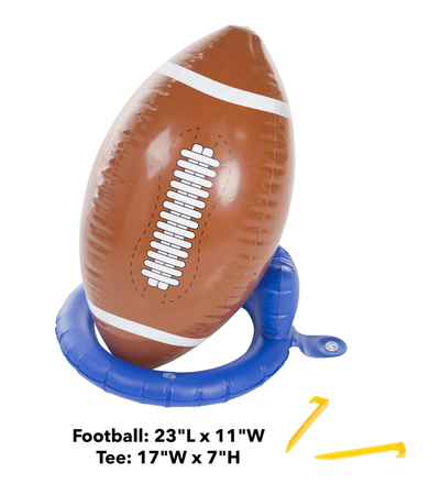 Mega Kick Giant Inflatable Football and Tee Set