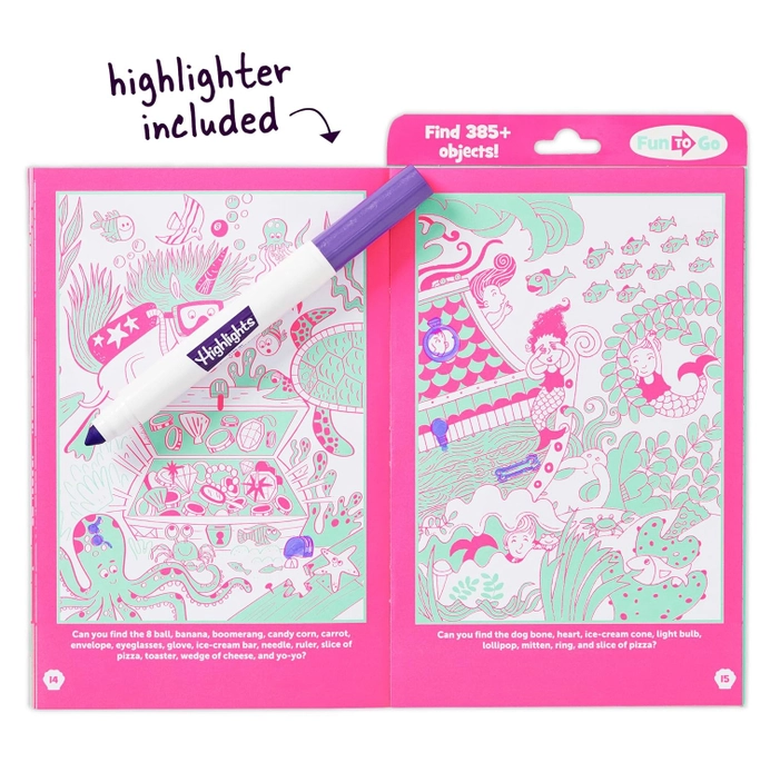 Fun to Go Mermaid Neon Hidden Pictures Puzzles