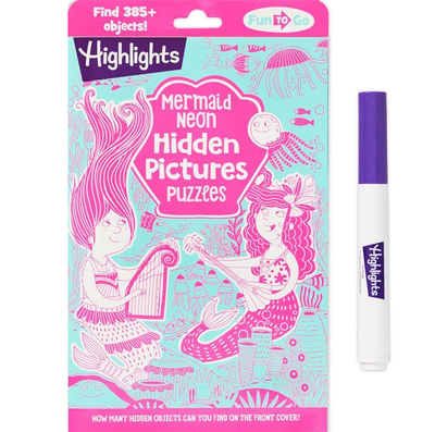 Fun to Go Mermaid Neon Hidden Pictures Puzzles