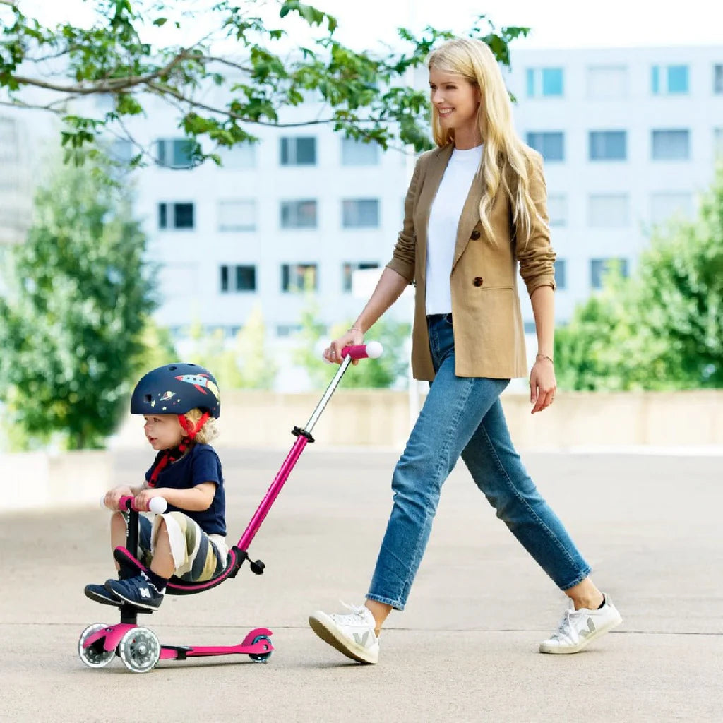 Micro Mini2Grow Deluxe LED 4 in 1 Scooter Pink