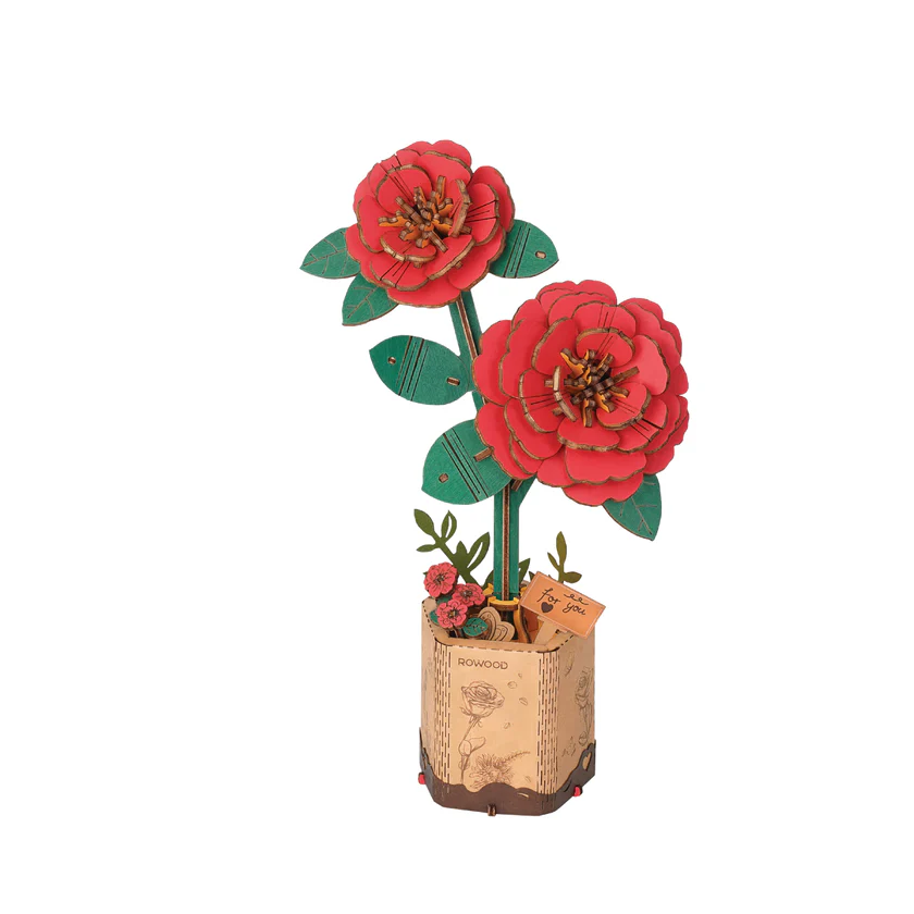 Modern Wooden Bloom Puzzle Camellia