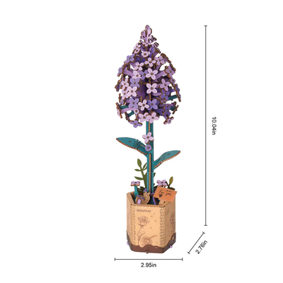 Modern Wooden Bloom Puzzle Lilac