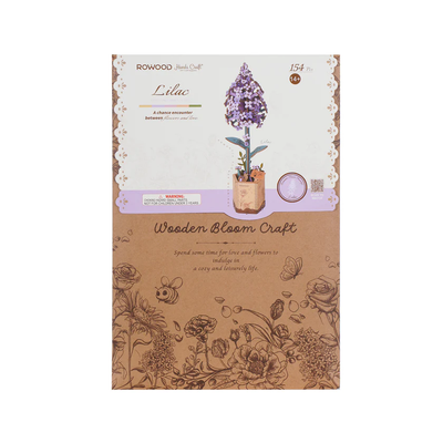 Modern Wooden Bloom Puzzle Lilac